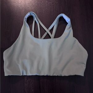 Senita Athletics Strappy Back Sports Bra - Gray